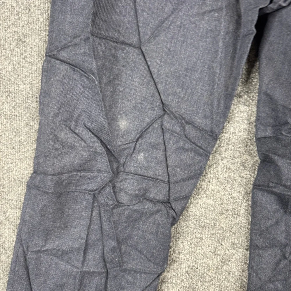 Haggar Dress Pants Mens Size 36x34 Navy Blue Imperial Premium Edition Flat Front